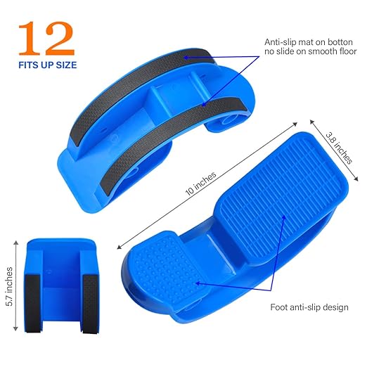 Foot Rocker Calf Stretcher Ankle Plantar Board for Achilles Tendonitis, Muscle Stretch, Feet and Shin Splint Pain Relief - Improve Calf Flexibility, Ankle Mobility - Blue