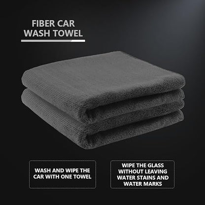 SPTA Car Microfiber Towels, Sport & Workout Towel - Gym, Exercise, Fitness, Spa, Ultra Soft, Super Absorbent, Fast Drying Premium Microfiber, 320gsm, 16in x 27in, Midnight (3-Pack)-MT036