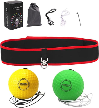 Erice Boxbollen, Boxing Reflex Ball for - React Reflex Balls on String with Headband, boxbollen Original - Improve Hand Eye Coordination, Punching Speed, Fight Reaction, pornographic