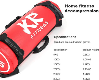 Jianyana 5-30 kg Sandbag Training Filled Weight Sand Power Bag, Weight-Adjustable Fitness Powerbag Sandbag, for Weightlifting, Running, Sports and Powerlifting
