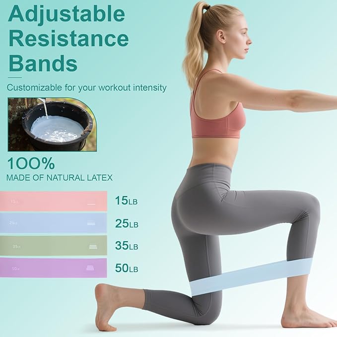Pilates Essentials Kit-Home Pilates kit for Women with Pilates Ring and Ball,5 Resistance Bands for Beginners-Train Muscles, Flexibility & Core Strength
