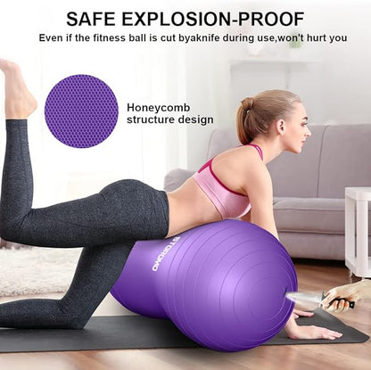 Anti-Burst Peanut Ball,Kids Active Wiggle Seat,for Labor, Therapy, Kids with ADHD – Eco-Friendly Birth Ball for Pregnancy, Physical Therapy & Exercise– with Pump