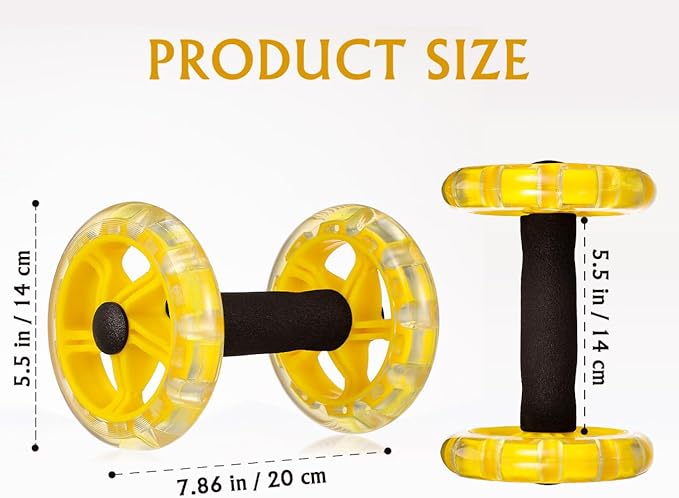 Ab Roller Wheel: Ab Wheel for Core Training, Exercise Abdominal Roller Hand Weights Dumbbell Fitness Exercise Device Home Gym Gear for Men/Women