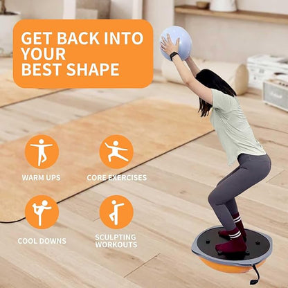 workout equipment for home，boso balancing ball，half ball balance trainer，core training equipment， 31.5inch Yoga Exercise Ball for Home Gym Core Training Anti-Skid Surface (Orange Heart-31.5'')