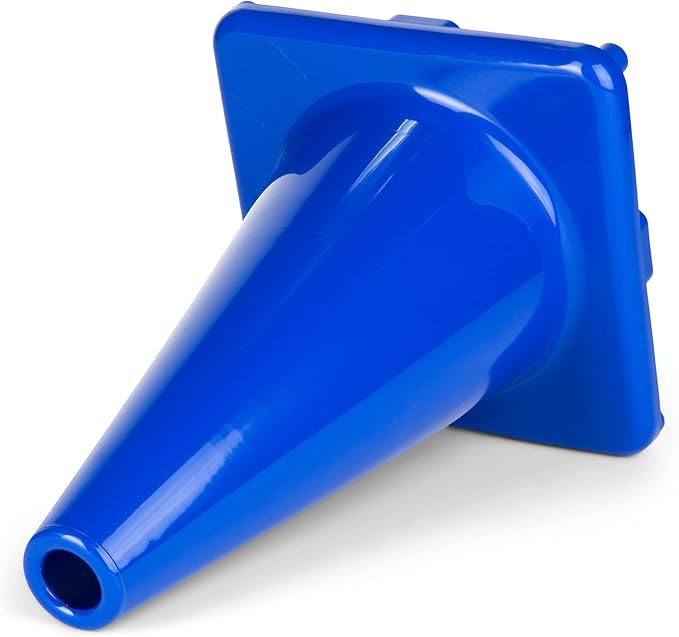 Champion Sports High Visibility Flexible Vinyl Cones for Sports Training, Agility Drills, Field & Gym Marking Sets