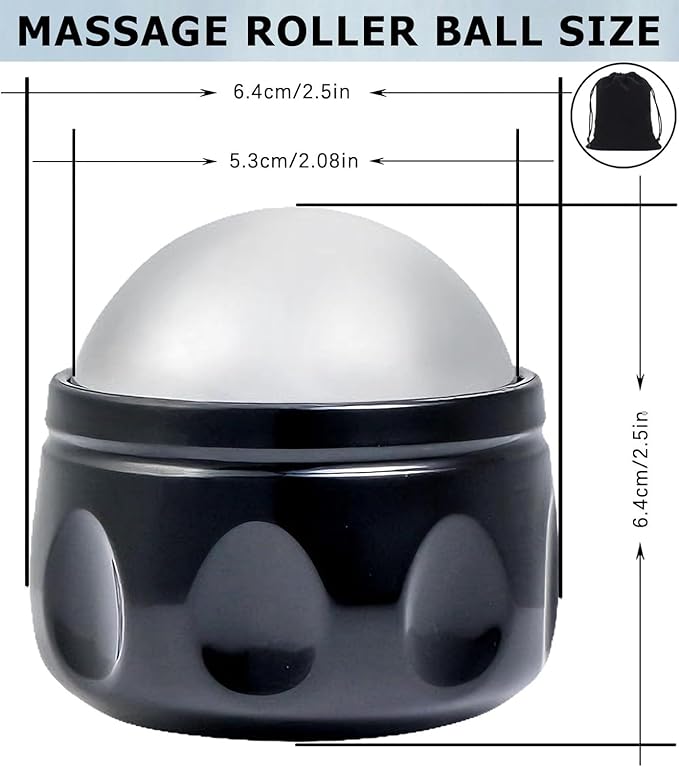 Massage Ice Roller Ball - Roller for Muscles Deep Tissue - Stays Cold for 6 Hours, Plantar Fasciitis Roller, Sports Fitness Relaxations Gift, Rapidly Relieve Muscle Pain and Tension