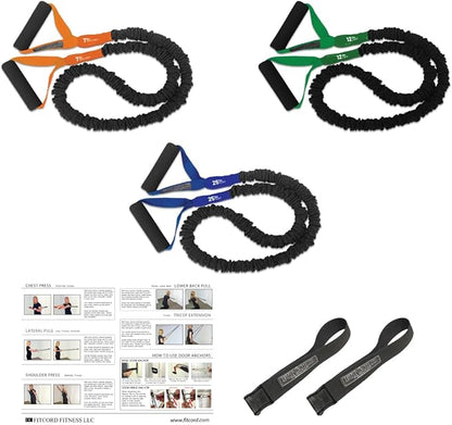 Mini Home Gym Kit - Exercise Bundle for at-Home Strength Training, Muscle Building & Toning Workouts - Isotonic & Isokinetic Activities for Strengthening - Rehabilitation Equipment Set
