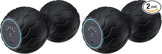 TheraGun Therabody WaveDuo - Ergonomically Contoured Foam Roller - Bluetooth Enabled Muscle Roller for Your Back, Neck & Spine with 5 Customizable Vibration Frequencies in Therabody App (Pack of 2)