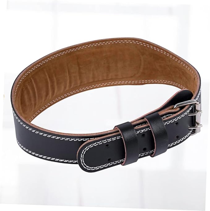 Pu Support Belt for Weightlifting Waist Support for Men Women Fitness Lumbar Brace for Squats Hard Pulls Black