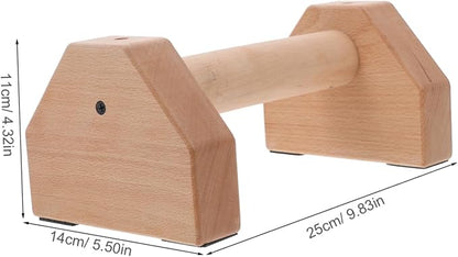 HANABASS Ergonomic Push-up Stands 2 Pcs Wooden Push-up Handles Strength Training Equipment Non-slip Base for Home Gym Workouts