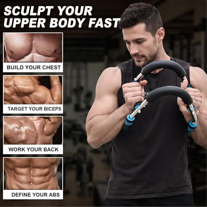 TwistPro Multi-Exercise 3 mode adjustable Home Workout Bar Ultimate Twister Arm Trainer, Adjustable Chest Workout Equipment, Arm Trainer for Men, Chest Trainer for Men, Shoulder Muscle Training, Portable Spring Resistance Home Fitness Equipment. Gift r...