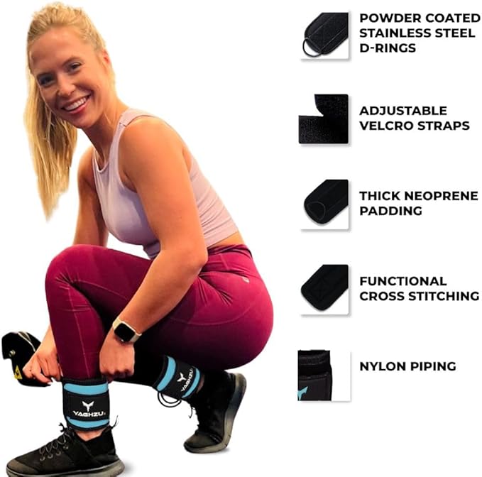 Ankle Straps for Cable Machines Women, Glute Kickback Cable Machine Attachments, Gym Ankle Cuffs, Wrist Cuffs for Workout, Leg Training Accessory, Fitness Gear for Home or Gym