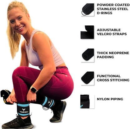 Ankle Straps for Cable Machines Women, Glute Kickback Cable Machine Attachments, Gym Ankle Cuffs, Wrist Cuffs for Workout, Leg Training Accessory, Fitness Gear for Home or Gym