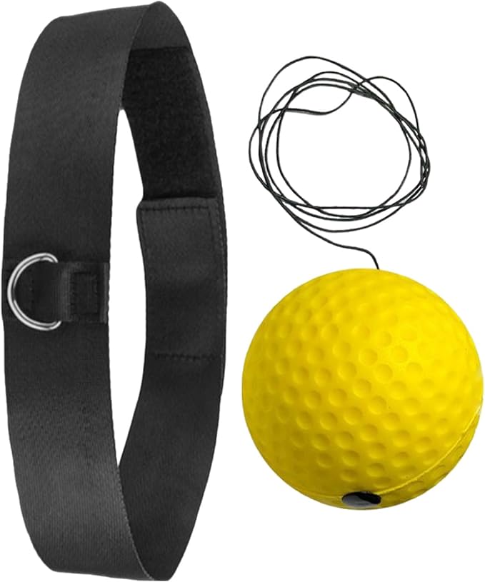 Reaction Balls Training Set - 3-Size Ball Pack, React Reflex Balls All Ages Headband, Free Cord, Child Boxing Training Headband ReactBall | Portable Fitness Reflex Ball for Home Gym Outdoor