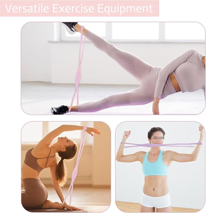 Silicone Figure 8 Resistance Bands for Full-Body Workouts – 15 LB Suitable for Shoulder, Back, and Arm Exercises