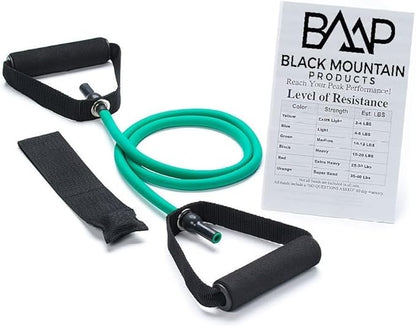 Black Mountain Products Single Resistance Band - Door Anchor and Starter Guide Included