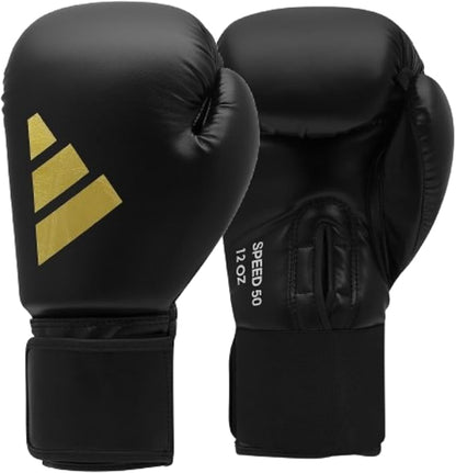 adidas Speed 50 Gel Boxing Gloves - Adult Boxing Gloves for Men & Women - Heavy Bag Gloves, Kickboxing Gloves for Women, MMA Sparring Gloves, Punching Bag Gloves for Men