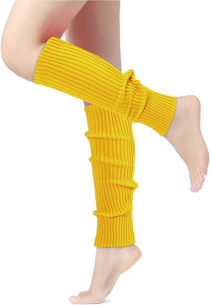 Leg Warmers for Women 80s Headband Wristbands Neon Leg Warmers Set for Sport Yoga - 80s Workout Clothes 90s Outfit for Women