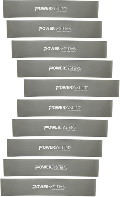 Power Systems Mini Versa Loops - Commercial Grade Resistance Bands for Physical Therapy, Strength & Fitness Training at Home or Gym - 10 Pack