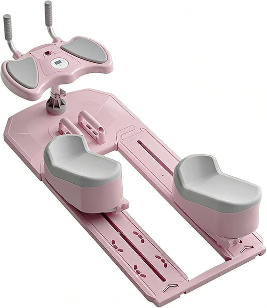 6-in-1 Crawling Training Machine,Back Stretcher Pro Spine Trainer,for Spinal Decompression & Lower Back Pain Relief, Waist Ab Twist Core Workout Equipment for Home Gym Pink