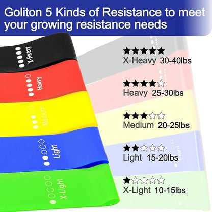 Resistance Loop Exercise Bands Exercise Bands for Home Fitness, Stretching, Strength Training, Physical Therapy,Elastic Workout Bands for Women Men Kids