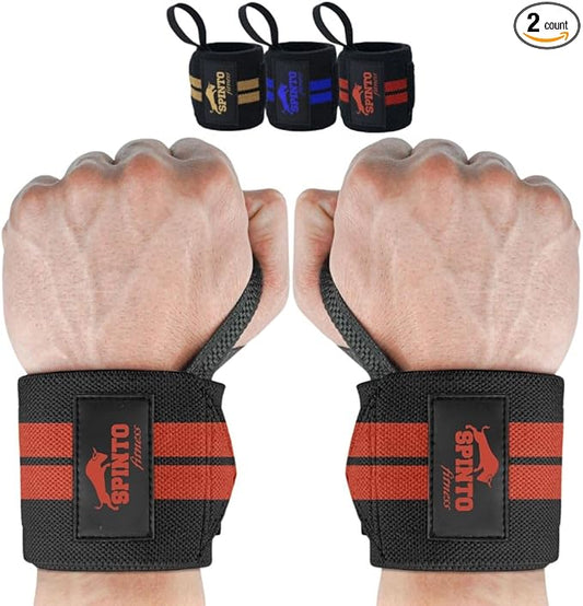18" Wrist Wraps for Weightlifting USPA-Approved Wrist Support with Thumb Loop Heavy Duty Wrist Braces for Powerlifting, Gym, Cross Training & Strength Training for Men & Women