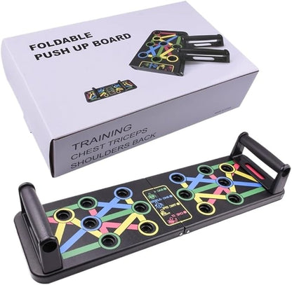 Foldable Push Up Board Multifunctional Push Up Bracket Board Arm Abdominal Muscle Training Portable Calisthenics Equipment For Men & Women Target Chest, Back & Triceps For Home Gym