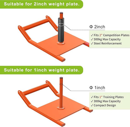 Kipika Weight Sled, Workout Sled, Fitness Strength Training Sled, Speed Training Sled for Athletic Exercise, Speed Improvement, Easily Through Obstacles, Suitable for 1" & 2" Weight Plate