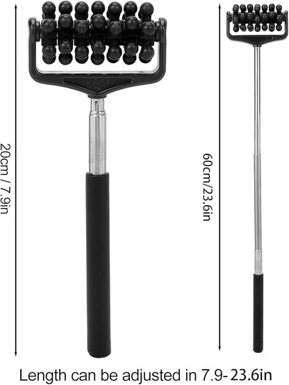 Ymiko Massage Stick, Yoga Massage Stick for Men and Women Granular Body Massage Tool Telescopic Roller Massage Stick Home Neck Leg Back Body Massage Stick(Black)