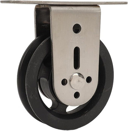 Gym Pulley Blocks Wall Mount Fixed Pulley Wheel 360 Degree Rotation, Silent Bearing Cable Pulley for LAT Pulley System, Includes Expansion Bolts for Home Gym DIY Projects