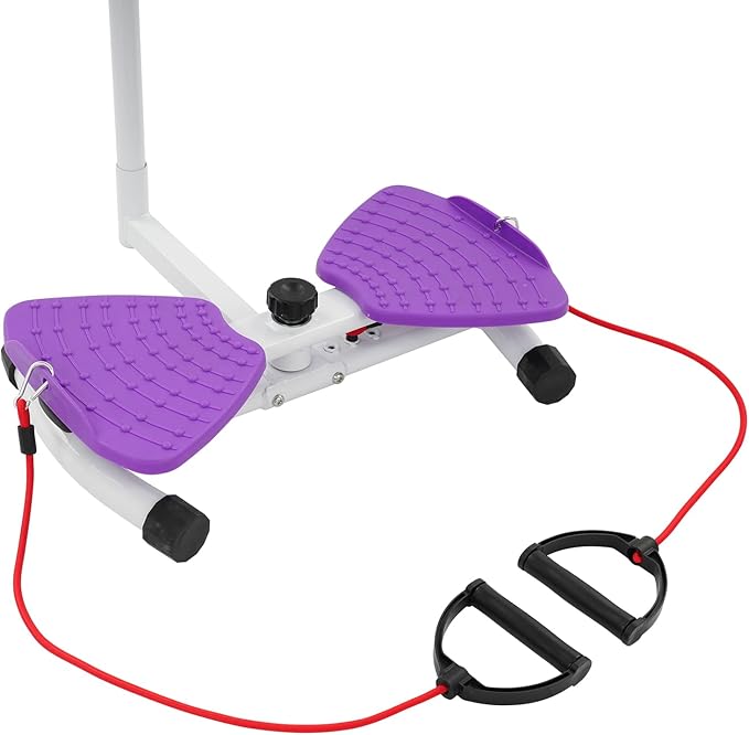 Waist Twister Machine Exercise, Adjustable Ab Twist Board Resistance Bands & Handrails, Ab Workout Machine for Home Gym, Core Strength Training Equipment with 330 lbs Weight Capacity
