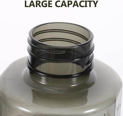 Ciieeo Creative Large Capacity Dumbbell Water Bottle Black, Outdoor Running Sports Kettle for Fitness Hydration, Portable Water Supplement Container