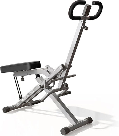 SogesPower Squat Machine for Home Gym, Squat Rowing Machine with Adjustable Resistance and Optional Full Motion, Squat Assist Trainer for Glutes & Legs Workout, Up to 330lbs