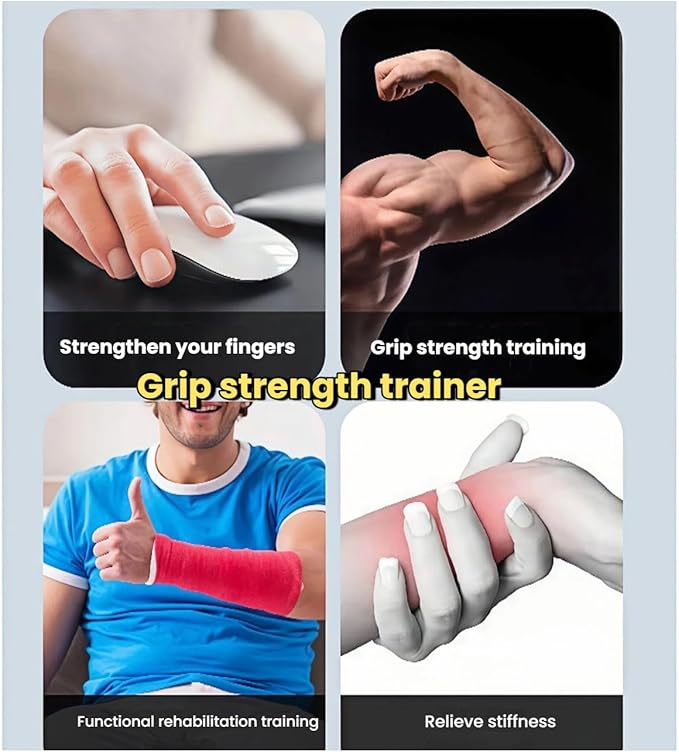 Grip Strength Trainer，Hand Grip Strengthener ，Adjustable Resistance 11-132 Lbs (5-60kg)，Hand Forearm Wrist Exerciser for Strength Training & Functional Rehabilitation 1Pack(Blue)