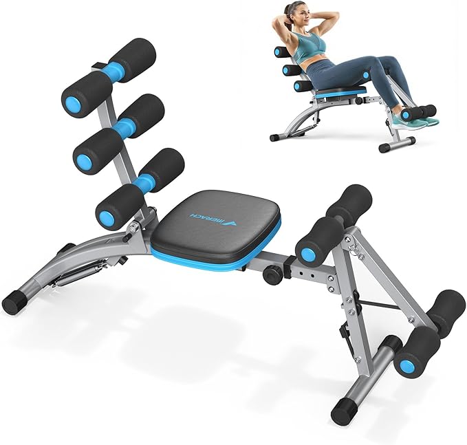 MERACH Ab Machine, Multi-Functional Adjustable Ab Trainer, Ab Workout Bench for Home Gym, Sit Up Machine for Abdominal, Exercise Chair for Full Body Workout