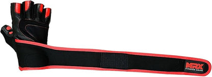 MRX Weight Lifting Pro Level Gloves with 18 Inches Long Wrist Strap Gym Workout Exercise & Fitness in