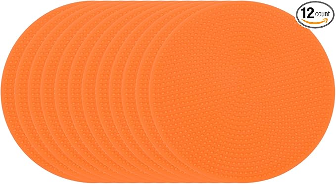 PATIKIL Spot Markers, Non-Slip Floor Dots Agility Markers Flat Field Cones Poly Dots