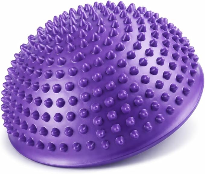 Foot Massage Ball, Inflatable Half Yoga Balls Massage Point Exercises Trainer Fitness for Kids Adults Sports Foot Massages