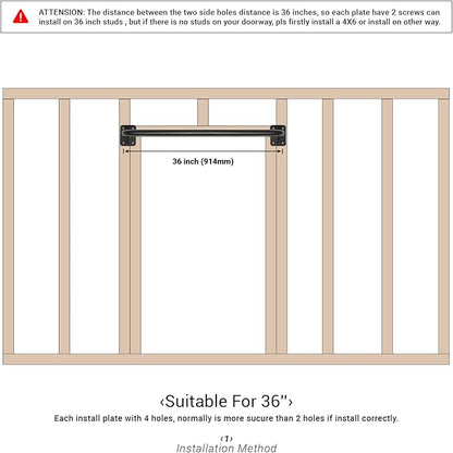 Wall Mounted Doorway Pull Up Bar, Heavy Duty Strength Training Pull-Up Bars for Doorframe, Support Beam or Joist Mount Thick Metal Sturdy Construction Support 500 lbs