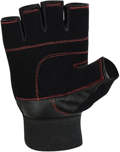 MRX Weight Lifting Gloves Gym Training Bodybuilding Fitness Powerlifting Workout Weightlifting Gloves Genuine Leather for Men & Women