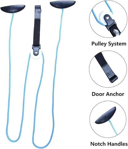 Door Pulley Exercise System for Upper Body Strength Training, Blue