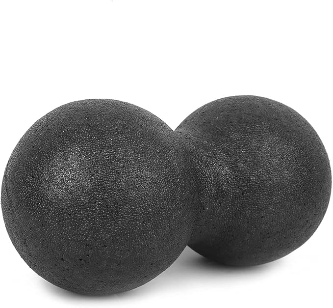 VINGVO Peanut Massage Ball, 24x12cm EPP Sports Massager Fitness Yoga Ball Massage Ball for Back Massage Acupuncture Points Massaging Equipment for Massaging Neck, Arms, Calves (Black)