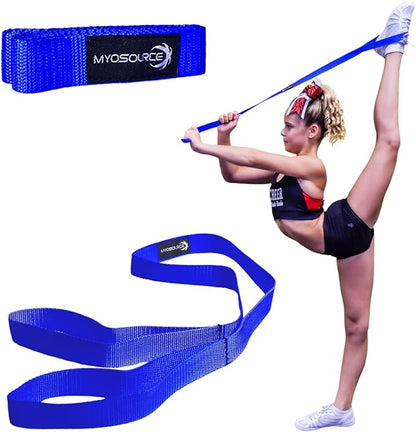 Myosource Kinetic Bands Cheerleading Flexibility Stunt Strap - Improve Stretching and Stunts for Cheer Dance Gymnastics & Physical Therapy – Stocking Stuffers Present for Kids Girls Adults - 12 Colors