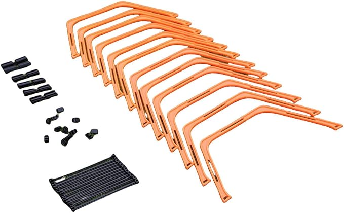 Agility Rings Foldable Balance Multifunction Speed Ladder Football Footwork Training, Orange