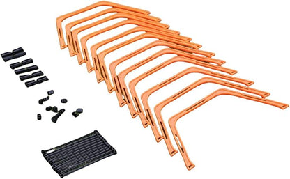 Agility Rings Foldable Balance Multifunction Speed Ladder Football Footwork Training, Orange