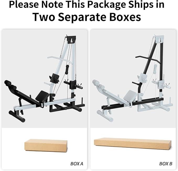 VIVITORY Leg Press Machine & LAT Pull Down - Heavy Duty Full Body Workout Equipment for Home Gym, Effective for Glutes, Hamstrings & Quads, Includes Weight Storage