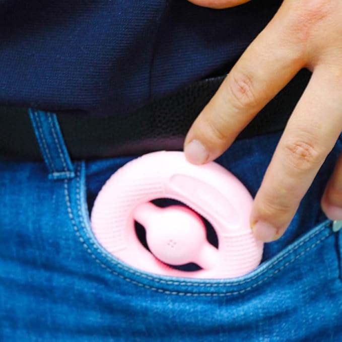 Grip Strength Trainer Hand Workout Squeezer Silicone Ring 20-30 Lbs Pink Forearm Trainer Hand Exercise Tool for Strength and Stress Relief
