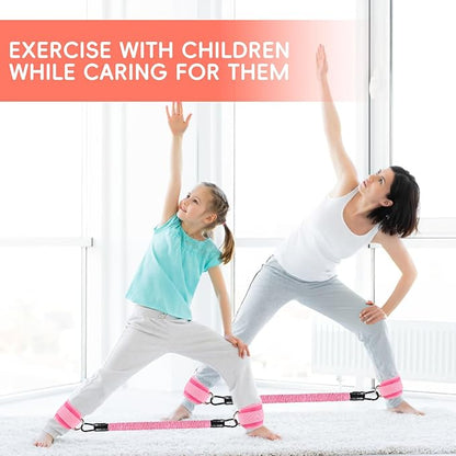 11 Pcs Ankle Resistance Bands with Cuffs, Glutes Workout Ankle Weights for Women Working Out, Exercise Bands Set with Ankle Straps for Leg Butt Exercise Equipment - Perfect for Home Workouts