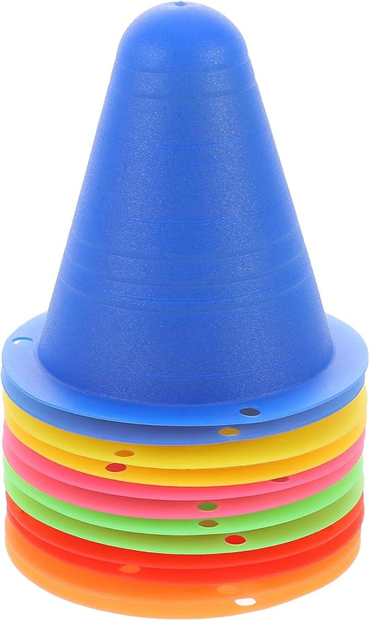 12pcs Rolling Training Cones Sports Agility Mini Cones Set Plastic Soccer Equipment for Skating Drills Outdoor Activity Field Markers