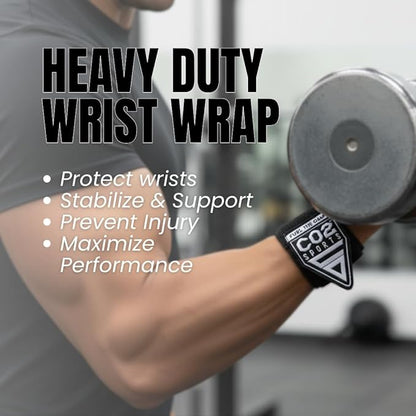 Wrist Straps for Weightlifting – 18” Heavy Duty Polyester Elastic Lifting Straps with Wrist Support, Gym Straps for Deadlifts, Pull Ups, Strength Training, Weight Lifting Accessories for Men & Women
